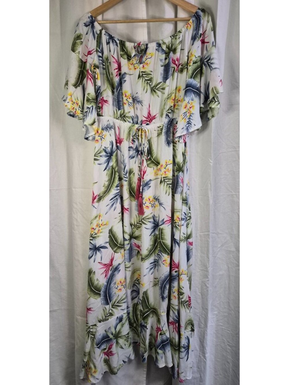 Label of Love Large White Floral Romantic Spring Flowy Ruffle Australia Dress